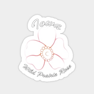 Iowa - Wild Prairie Rose Sticker